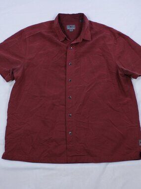 Royal Robbins Desert Pucker Shirt - Short Sleeve - Men's - Burgundy - Size XL